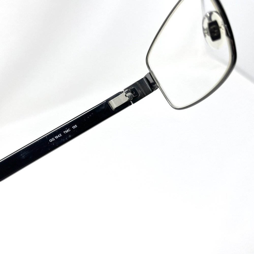 GUCCI GG 1942 TMC Shiny Gunmetal 53 [] 17 135 Men's Eyeglasses Frame - Picture 7 of 15